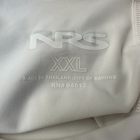 NRS Men's H2Core Rashguard‎ Long-Sleeve UPF 50+ Pullover Shirt, Size XXL, White - Picture 7 of 13